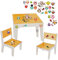 alles-meine.de GmbH 3 tlg. Set: Sitzgruppe/Sitzgarnitur für Kinder - sehr stabiles Holz - bunte Eulen - Tisch + 2 Stühle/Kindermöbel für Jungen & Mädchen - Kindertisch - ..