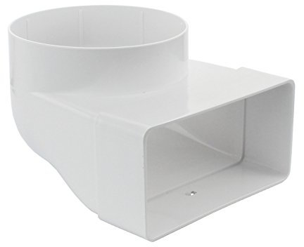 MKK - 18324-003 - Kanal 90° Rohrverbinder Systeme Flachkanal 60x204 Dunstabzugshaube Lüftung Ø 150 mm