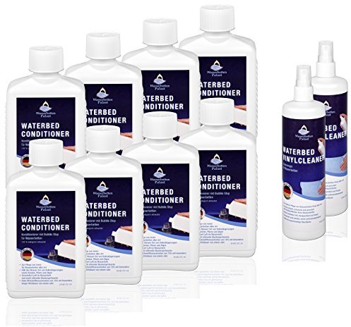Wasserbetten Palast 8X 250ml Wasserbett Konditionierer Conditioner + 2X 250 ml Vinylreiniger - Wasserbett-Zubehör für Softside Hardside