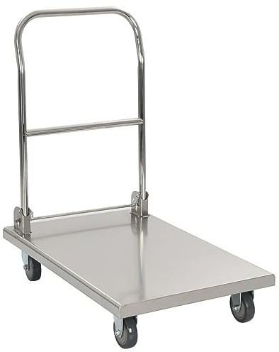 vidaXL Chariot à Plateforme Argenté 82x53x86 cm Acier Inoxydable