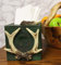 Ebros Wildlife Rustikaler Buck Elch Hirsch Krone Trophäe Geweih Taschentuchbox Skulptur 15,25 cm H Western Rustic Cabin Lodge Country Küche Esstisch Tisch Tischplatte Dekorative Tafelaufsatz Statue