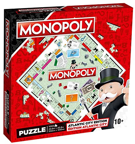 Top Trumps WM01125-EN2-6 Atlantic City Monopoly-Puzzle-Spiel, 1000
