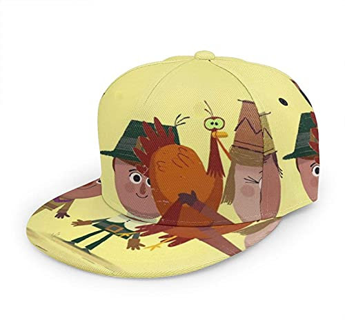 Oaieltj Unisex Baseball Cap Damen Herren Einstellbare Hip Hop Hut Mode Flache Schirmmütze Baseball Cap, Thanksgiving Geet Türkei, One size