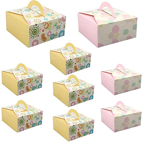 12 Stück Kuchen Geschenkbox, Geschenkschachtel, Boxen Geschenkverpackung, Keksschachtel, Cupcake Boxen, Pappe Geschenkbox, für Verpacken Von Gebäck, Keksen, kleinen Kuchen und Geschenken Verwendet