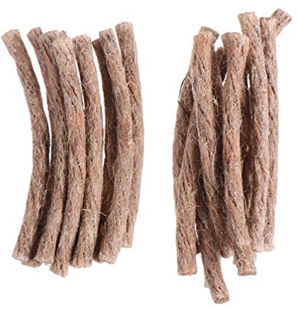 Starter Fire 30Pcs Ropes Fire Starter Natural Fire Start Start Ropes Cera Cuerda Infundida para Fogatas Senderismo Mochilero Suministros de Buses Yesca