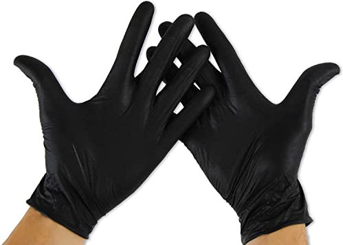 Black Nitrile Gloves 100 Nitrile Gloves Size M Powder Free, Latex Free, Hypoallergenic, Food Gloves Disposable Medical Gloves