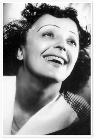 Edith Piaf Poster 40 x 60 cm Schwarz-Weiß Wandbilder Wanddeko