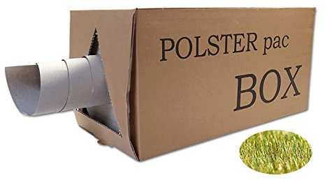 verpacking Papierpolster 37,5 cm x 200 m Graspapier 80g/m² Spenderbox Packpapier Füllmaterial Polsterpapier Einwickelpapier