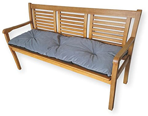 4L Textil Sitzkissen Palettenkissen Outdoor Kissen Sitzauflage Rückenkissen Bankauflage Polsterauflage Gartenpolster Sitzkissen Bank Palettenauflage (100x40 cm, Graphit)