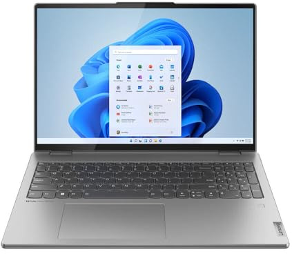 Lenovo Yoga 7i - Computer portatile 2 in 1 con touchscreen da 16 (2560 x 1600), Intel Evo Core i7-1260P, memoria LPDDR5 da 16 GB, SSD PCie Gen4 da 512 GB, colore: grigio artico