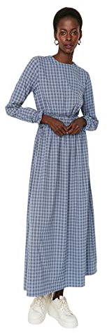 TRENDYOL Damen Trendyol Woman Basics Mini Blazerkleid Reverskragen Webstoff Kleid, Khaki, 38 EU