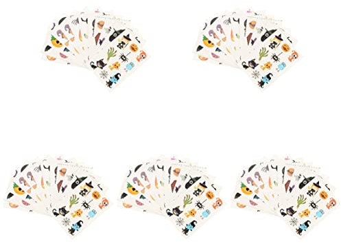 SOLUSTRE 120 Blatt Halloween-aufkleber Aufkleber Mit Halloween-motiven Party-tattoo-er Gefälschte -tätowierung Geisterkörper Kürbis Schimmel Wassertransferdruck Kind