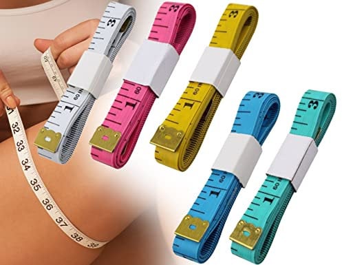 ZoeTekway 5 Stück maßband, maßband körper, 150cm Weiches Maßband, Farbe schneidermaßband, körpermaßband, massband, Beidseitiges Maßband