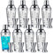 Roshtia 16 Pcs Glass Cocktail Shaker Set Martini Shaker Bulk 14 oz Clear Shaker Cup with Stainless Steel Measuring Jigger Cocktail Mixer Set Bartending Mix Drink Shaker Kit for Bar Party Home