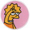 Urbanski Patch Lisa Simpson zeigt Loser zum Aufbügeln 7,5 x 7,5 cm | Aufnäher Applikation Bügelbild