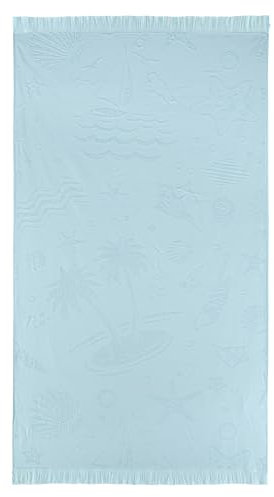 Towels Beyond Sandfreies Strandtuch, 100 % türkische Baumwolle, leicht, weich, gewebtes Leinen, Pestemal mit Plüsch-Frottee-Rückseite, saugfähig und schnell trocknend, 88,9 x 152,4 cm (Silber)