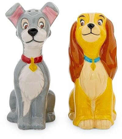 Disney Lady and The Tramp Lot de 2 salières et poivrières en céramique