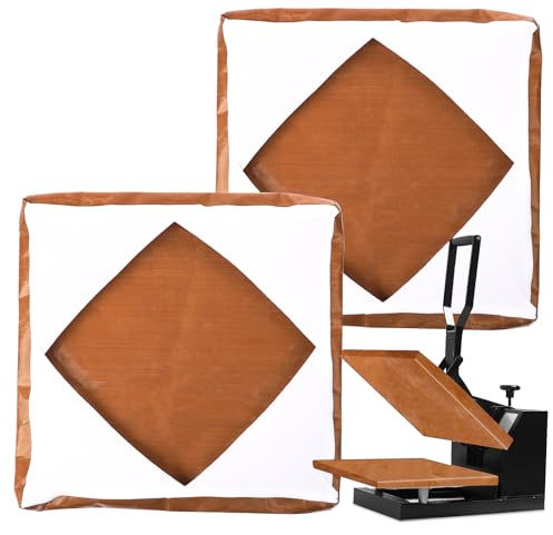 PEUTIER 2 Stück Wickelbezug für Wärmepresse, 38 x 38 cm, Hitzebeständig, Wiederverwendbar, für Sublimations Heißpressmaschine