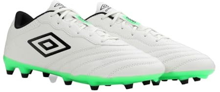 Umbro Tacos de fútbol de cuero para hombre Tocco III Club, Blanco/Negro/Tucán Andino, 39.5 EU