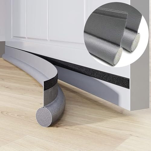 AUTUCAU Under Door Draft Stopper 37 inches Adjustable Insulation Sound Proof Door Air Draft Blocker for Noise Light Smell Stopper,Pack of 2