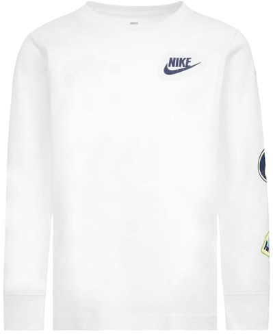 NIKE Kids Retro Sticker Long Sleeve T-Shirt 6-7 Years Weiß
