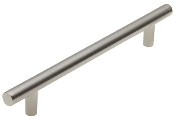 Fusión Comercial Levante Tirador para Puerta ASA en T Grande, Tirador para Puerta Corredera de Cocina, Armario o Pasillo, Estilo y Funcionalidad en un Diseño Elegante (6, Niquel Satinado)