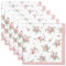 Arquiel Servietten Blumen Rosen Rosa 6er-Set, Stoffservietten 100% Baumwolle Weiches Hochwertige Wiederverwendbare Esstisch Servietten Perfekt für Hochzeiten Küche Haushalt Party(45×45cm)