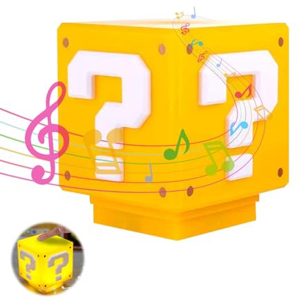 KBIBCK 3D Icon light Night Lights von Mario, Lampe Fragezeichen Nachtlicht, 3D Icon Fragezeichen Nachtlicht Lights, 3D Fragezeichen Dekorative Ornamente, Kids Desk Lamp Tisch Lampe Schlafzimmer