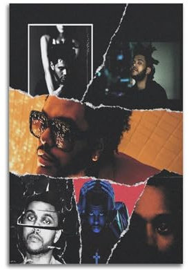 NHDERYBNF Poster, Motiv: Sänger The Weeknd, dekoratives Gemälde, Leinwand, Wandposter und Kunstdruck, modernes Familienschlafzimmer, Dekoration, Poster, 30 x 45 cm