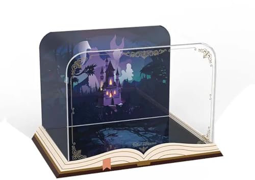 TRUSTFAR Acrylic Dustproof Display Case Designed for Lego 43227 Villain Icons Model, Display Box Compatible with Lego 43227，3MM Thick Display Box Storage for Lego 43227. (No model) (background3)