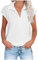 Camicie Lino Donna Camicia Donna Manica Corta 2024offertedonnaoggi Camicia Donna Magliette Donna Belle Camicia Lino con Bottoni Canotta per Comoda e Traspirante Classico S-XXL Bianco