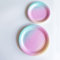 40pcs Pink Gradient Party Plates - 7 & 9inch Disposable Metallic Pastel Plates for Birthdays, Weddings & Christmas