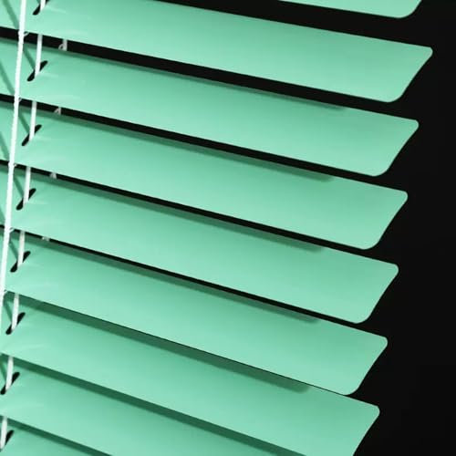 Aluminium Jalousien,25mm Lamellen Horizontale Jalousie Für Fenster,Jalousette Für Innen Außen,Grün,Verdunkelungs/Sonnenschutz Jalousetten,Sichtschutzvorhänge,Wasserdicht,W×H-130×160cm(51*63in)