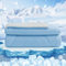 HOMFINE Kühldecke Doppelseitig Kühlende Decke - Leichte Kühldecke für Menschen Q-Max > 0,4 Sommerdecke Kühlend Selbstkühlende Decke Sommer Decke Cooling Blanket für Bett, Blau, 200 x 220 cm