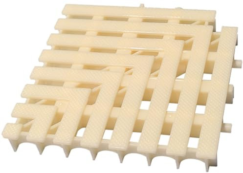 Rejilla De Drenaje De Desbordamiento De ABS Para Piscinas, Tres Orificios Uniformes En Ángulo De 90° Rejilla De Desbordamiento Para Piscinas Elevadas Pasarela Balcón Duchas(40x40cm/15.74x15.74in,15PCS