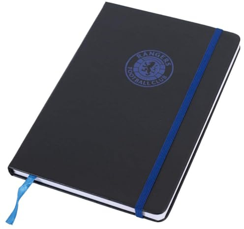 Rangers FC Premium Crest A5 Notebook (One Size) (Black/Blue)