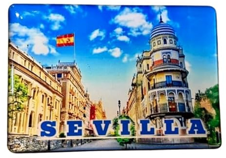 Sevilla, Spanien, Spain Sevilla Souvenir, Sevilla Kühlschrankmagnet, Sevilla Fridge Magnet, Sevilla Reiseandenken