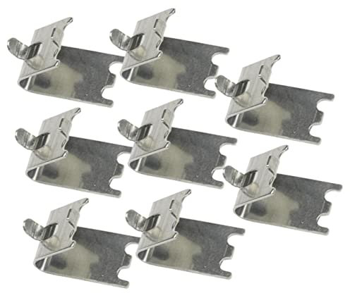 DOITOOL 8 Ganchos Metálicos Para Refrigerador Soporte De Acero Inoxidable Clips Para Estantes De Congelador Fijación Para Estante De Vidrio Fácil Instalación 8 Piezas