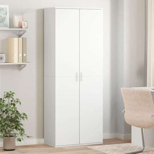 LLEZKBR Schränke & Aufbewahrung, Aufbewahrungsschränke & Schließfächer, Highboard, Weiß, 70 x 35 x 180 cm, Holzwerkstoff