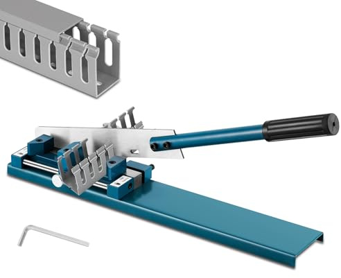 MXBAOHENG Manueller PVC Kabelkanal Schneider 45°/90° Winkel Einstellbar | Kunststoff Kabelkanal Schneider Maximale Breite 100MM Kunststoff-Verdrahtungskanalschneider für gerillte Drahtrohre