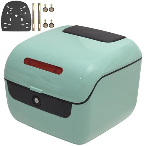 DQZRTUECA 30L Motorrad Roller Top Case Multicolor Abschließbar Wasserdicht Universal Montage(Green)