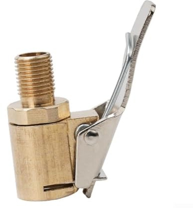 Zilimontt Metal Car Air Nozzle Adapter with 8mm Diameter Valve Connector Head Clip for Truck Tire Inflator, Compatible with Threaded Air Valves, High Pressure up to
