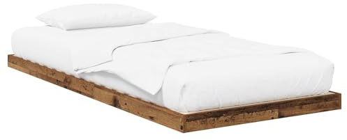 vidaXL Bodenbettrahmen Altholz 100 x 200 cm Holzwerkstoff