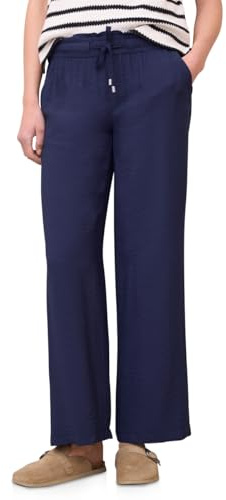 Street One Studio Damen Mid Waist Wide Leg Hose mit Struktur 3818201