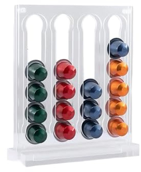Xiyocadt Kaffeekapselhalter für bis zu 40 Kapseln, magnetischer Kapselhalter aus Acryl zum Aufstellen oder Befestigen am Kühlschrank, beidseitiger Kaffeekapselständer, platzsparende Aufbewahrung