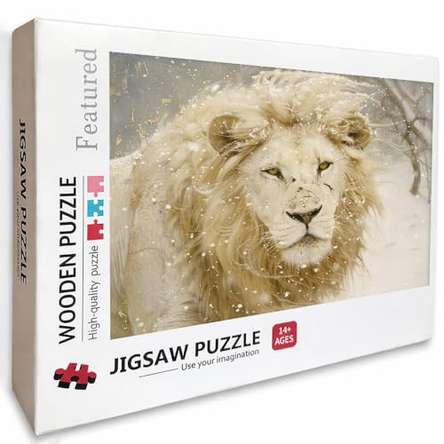 LöWe Holz Puzzles 156x105cm, Schnee Jigsaw Puzzles 5000 Teile für Erwachsene Mit Box, EIN Herausforderndes Rätsel Game, Farbenfrohes Legespiel, Geeignet für die meisten Gruppen, Geschenke, 0-1744