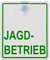 Saugnapfschild Schild Jagdbetrieb Acrylschild 3mm mit Saugnapf 30mm, ca. 10x12 cm für Scheibeninnenbefestigung