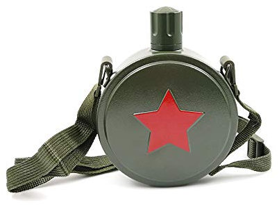 iSavage 18oz 18/8 Stainless Steel Classic Shaped Hip Flask/Kettle, Popular ArmyGreen Painting-YM808