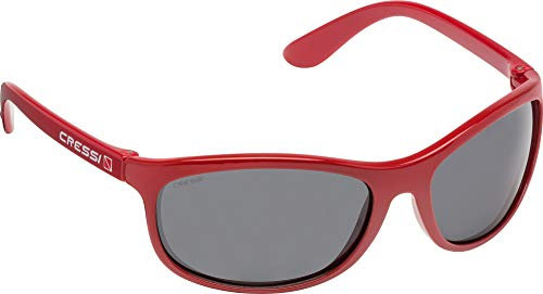 Cressi Rocker Floating Sunglasses Gafas de Sol Deportivas Flotantes con Estuche Rígido, Unisex Adulto, Rojo/Lentes Ahumadas, Talla Única