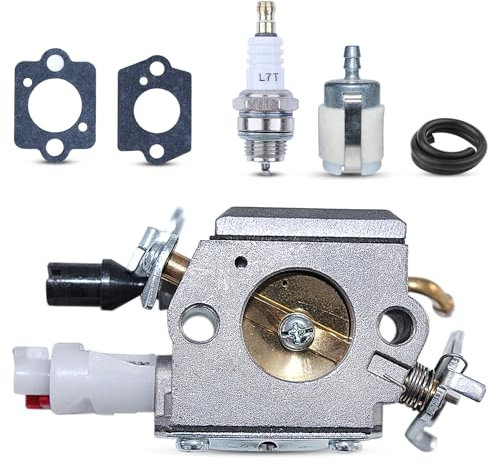 Adefol Kit carburateur pour tronçonneuse Husqvarna 340 345 350 353 pour tronçonneuse Jonsered CS2141 CS2145 CS2147 CS2150 CS2152 remplace Zama C3-EL18